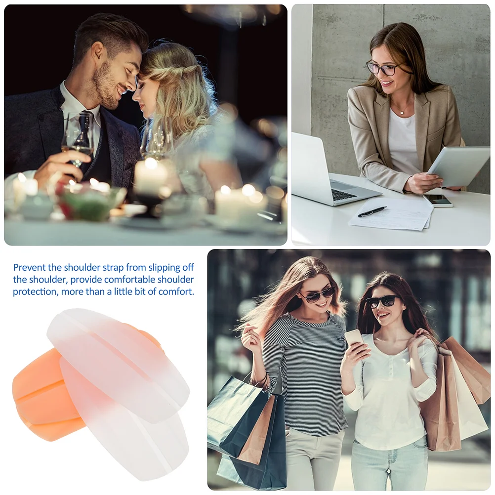 4 قطعة منصات الكتف سيليكون حزام شفاف وسائد النساء حمالات الصدر اكسسوارات المضادة للانزلاق ملابس داخلية مريحة بقع القيادة #5