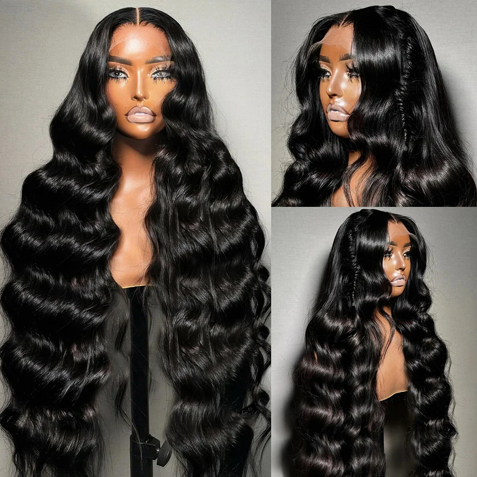 30 Inch Body Wave 360 HD Transparent 13x6 Lace Front Human Hair Wigs Brazilian Remy 250 Density 13x4 Frontal Wig For Women