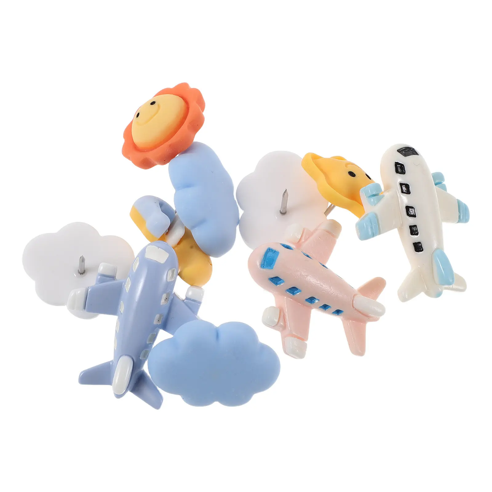 

10Pcs Airplane Cloud Cute Thumbtacks for Bulletin Board Wall Photos Memos Office Classroom Decorative Push Pins Picture