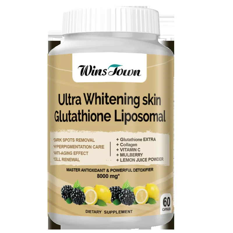 60 Pcs Ultra Whitening Skin Glutathione Liposomal Capsule  8000mg