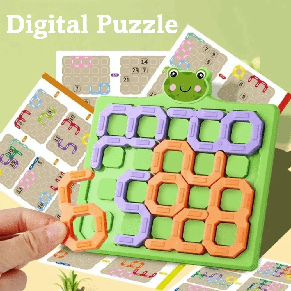 Cartoon digitale puzzel Numeber-spel Multifunctioneel doolhofpuzzelbord Hersentraining Vroeg onderwijs Vorm passend blok