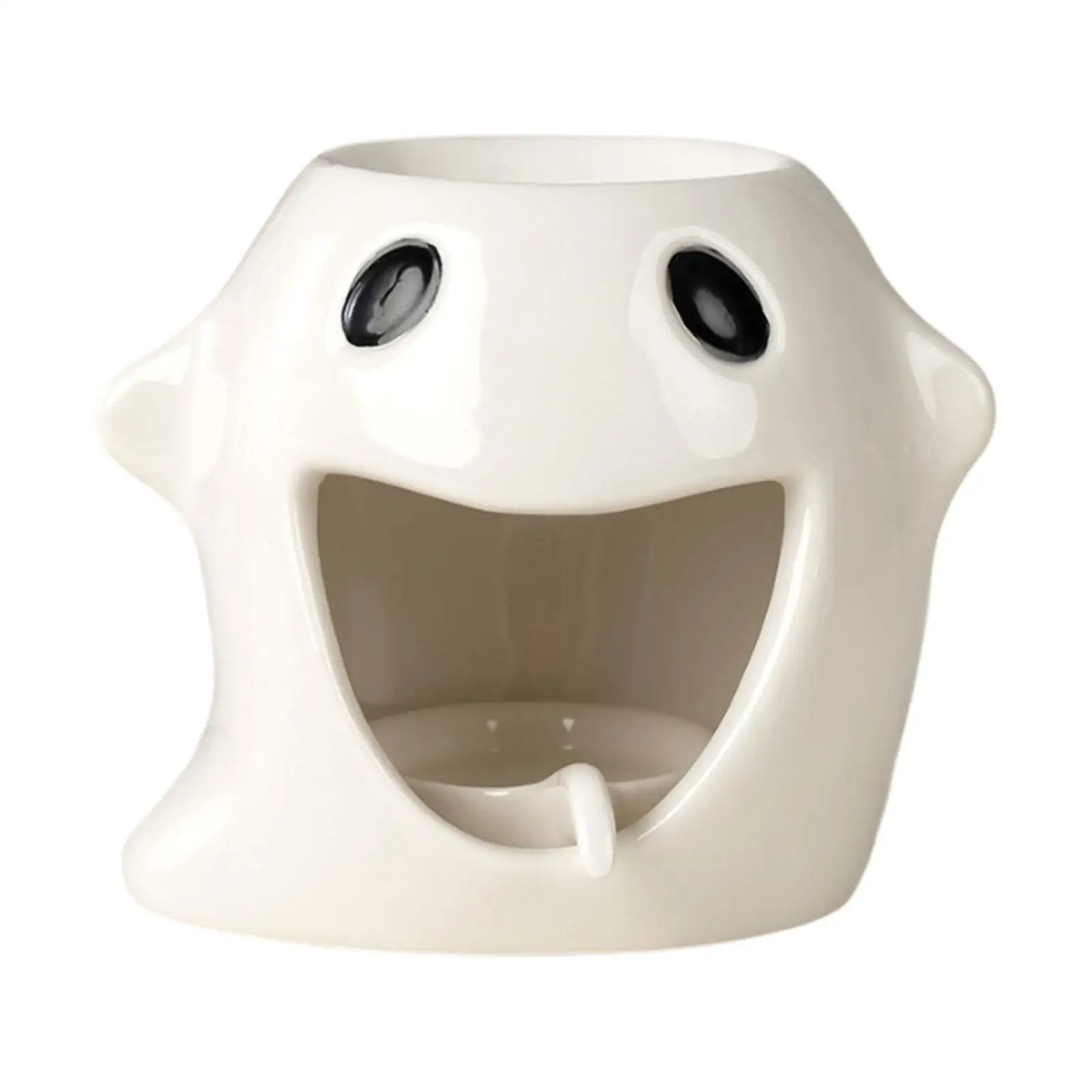Halloween Ceramic Ghost Aroma Burner Waxes Melt Warmer Versatile Incense Holder for Spa Bedroom Tabletop Decoration