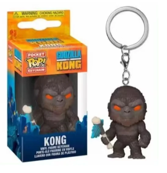 فونكو بوب جيب!!!!!!!!! سلسلة مفاتيح Godzilla الإمبراطورية الجديدة مقابل Godzilla Kong ، ألعاب مع صندوق