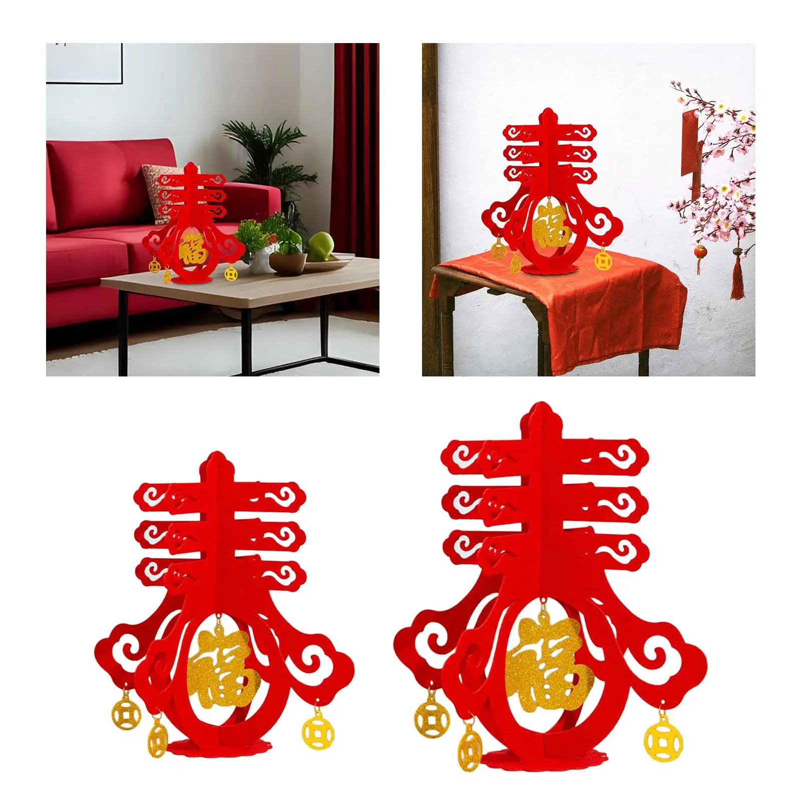 Chinesische Chun Charakter Ornament mit Fu Anhänger Neujahr Dekorationen Frühling