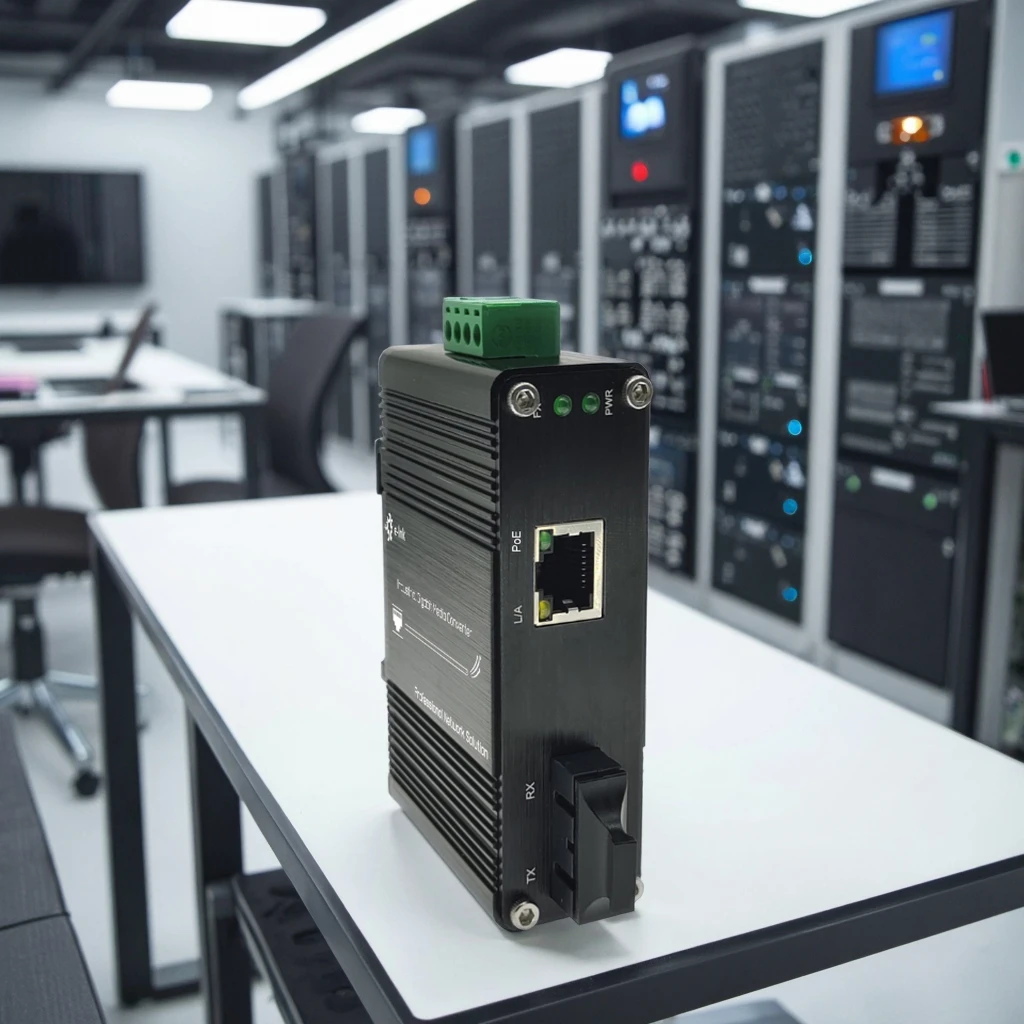 E-link Mini Industrial 100BASE-FX to 10/100BASE-T 60W PoE++ Media Converter LNK-IMC1100P60S-20 in Stock