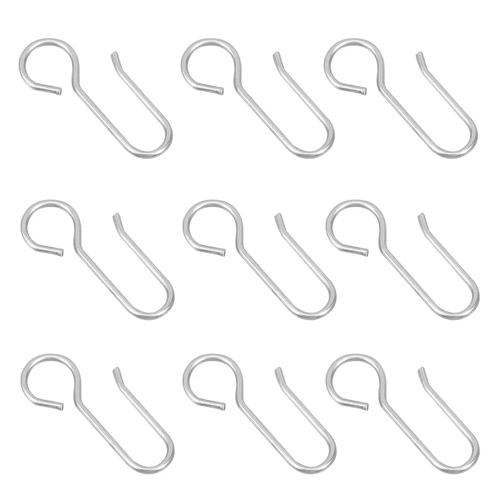 100Pcs Ceiling Curtain Hooks S Shape Metal Hooks No Drilling Required Wear Resistant Zinc Plated Steel for Drapes Shower