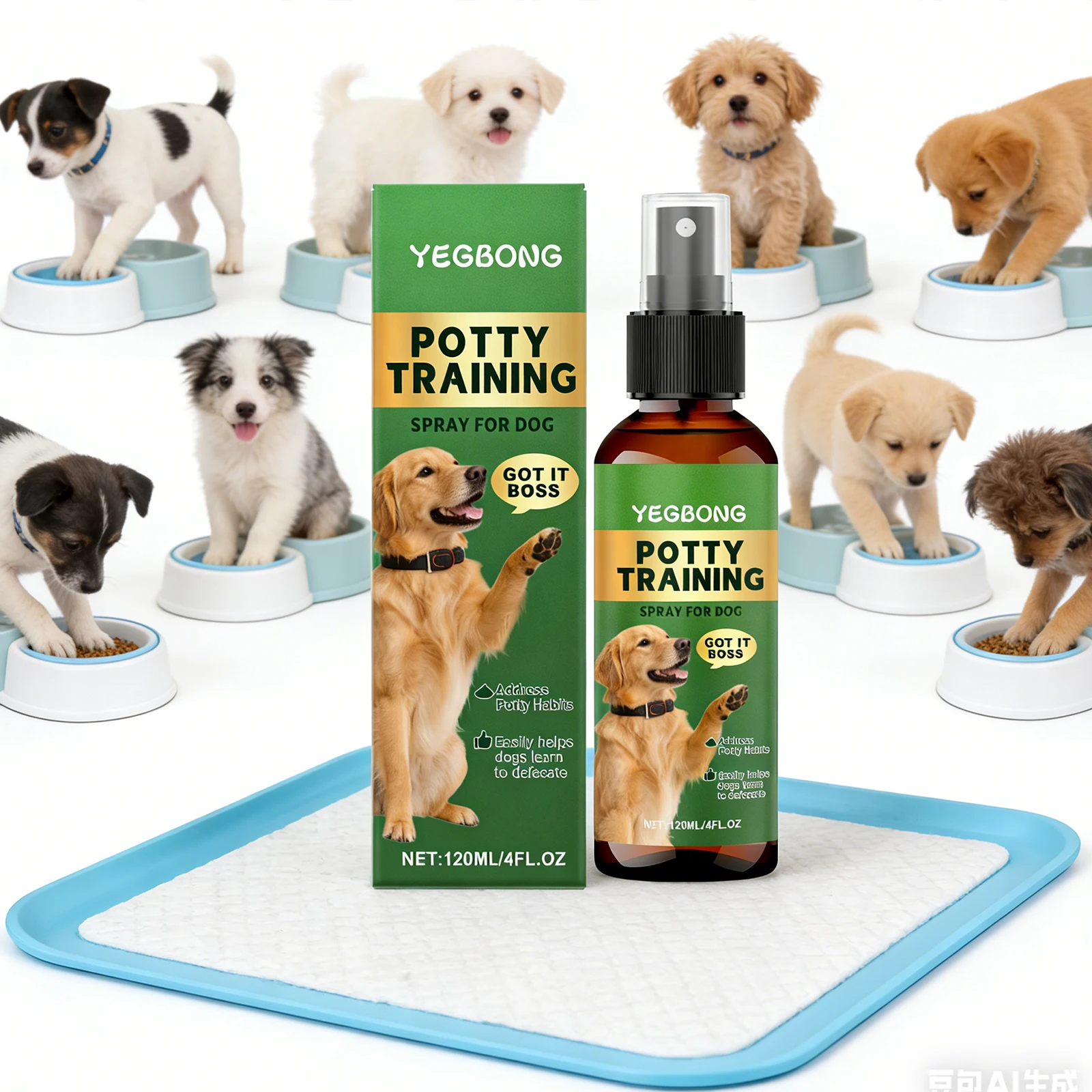 

Yegbong Dog Toilet Training Spray Pet Potty Training Aid Guide Correct Defecation Habit Defecation Positioning Props Inducer Cat