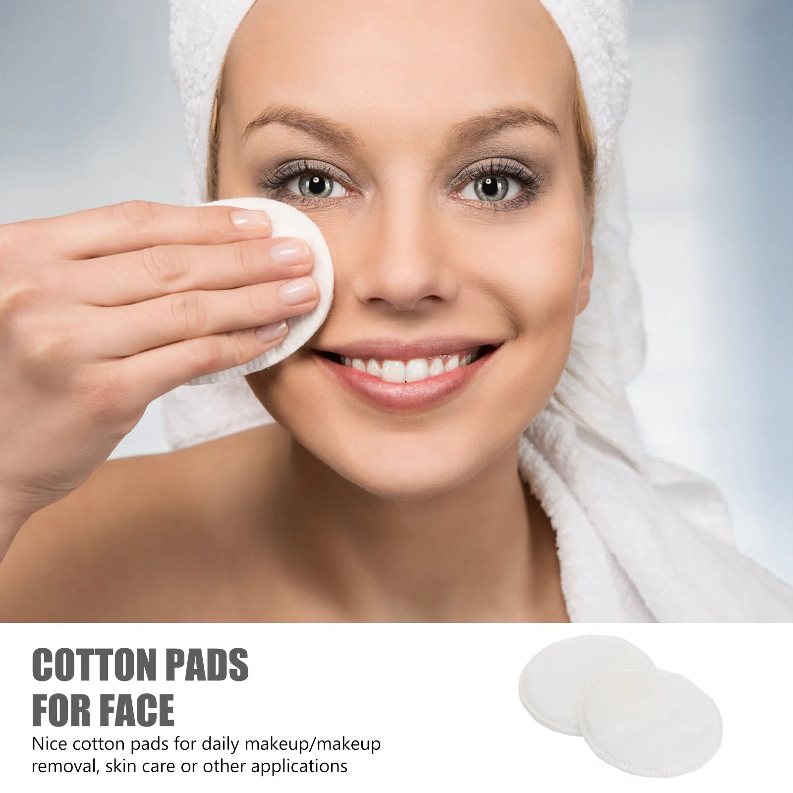 200 Pcs Portable Cotton Pads Makeup for Face Cleansing Touch Feeling Facial Rounds