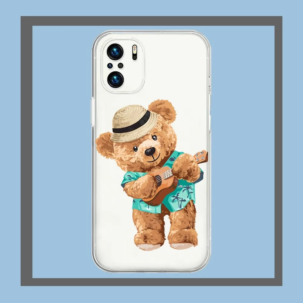 Baron Filou Bear Phone Case For Xiaomi 11 Redmi Note 11 5G 8T 9A 9 10T Note8Pro Note9 12SUltra Transparent Case