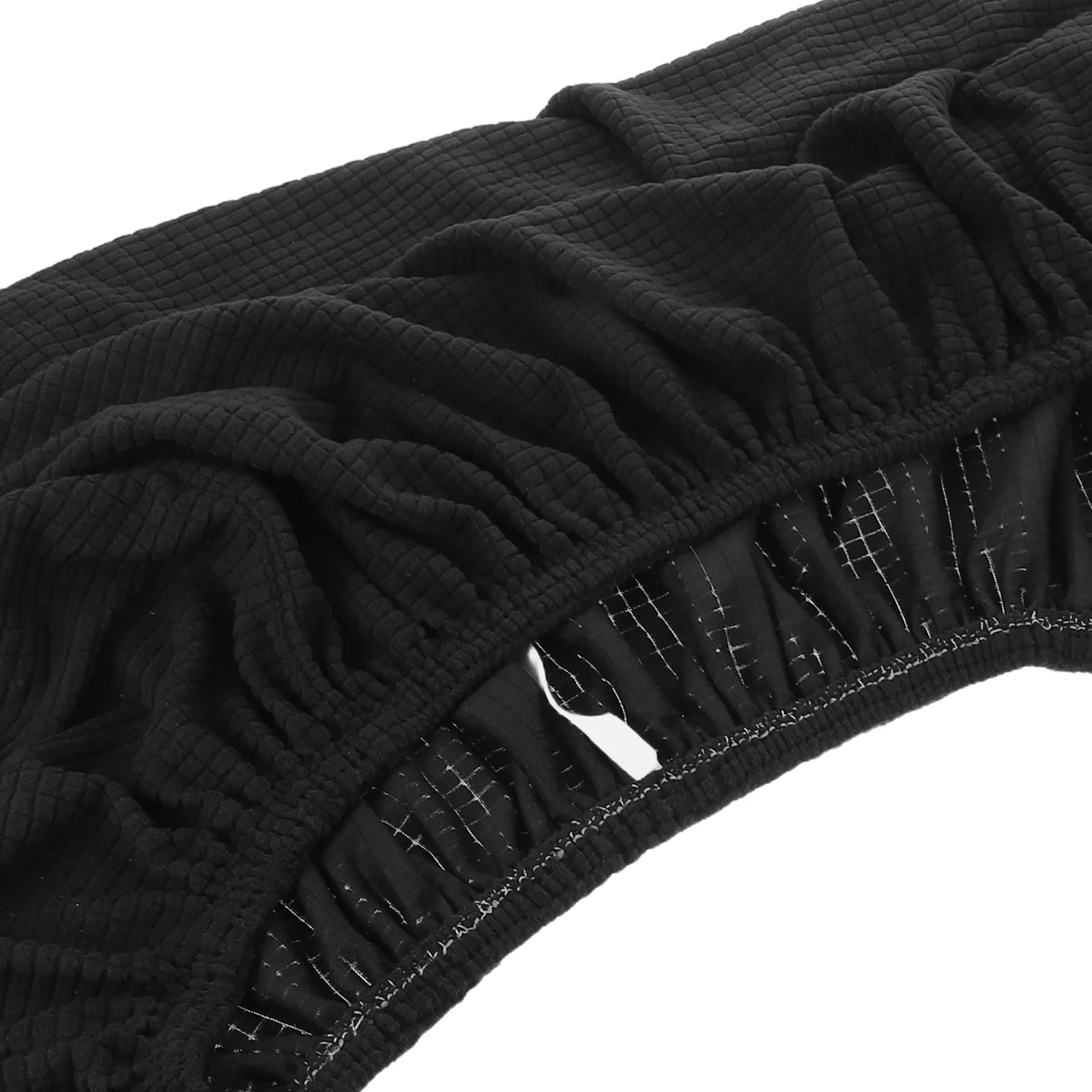 Pokrowiec na ławę prostokątny 27,5 x 15,7 cala, żakardowy, elastyczny, zdejmowany, nadający się do prania, wodoodporny ochraniacz na siedzisko, czarny.