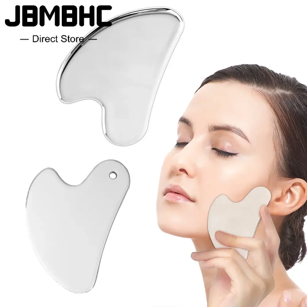 

Stainless Steel Massage Gua Sha Tool Gua Sha Board Face Lift Anti-Aging Skin Tightening Cooling Metal Contour Reduce Puffiness
