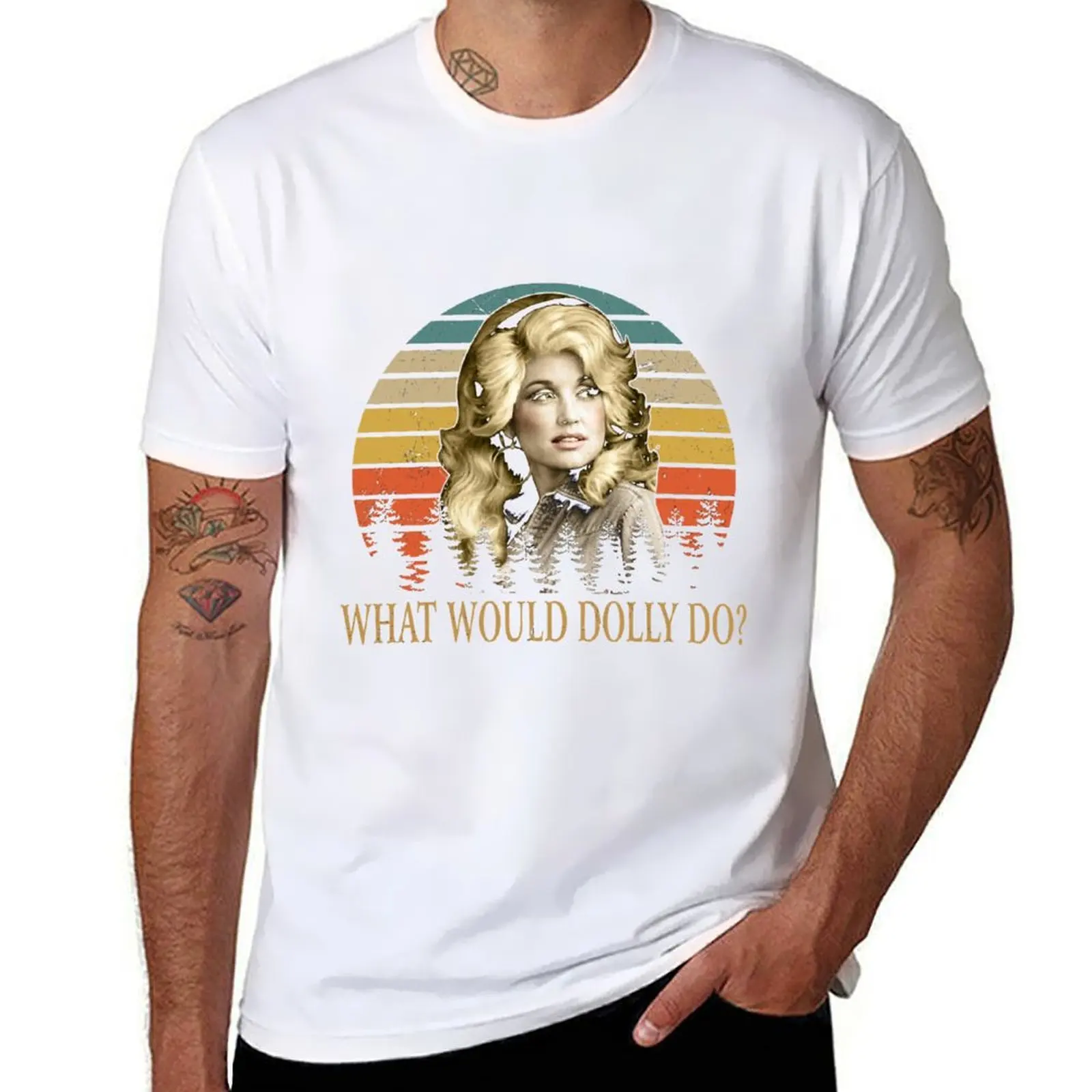 

What Would Dolly Do Country Music Guitar T-Shirt t shirts for man graphic funny t shirts with prints T-Shirt