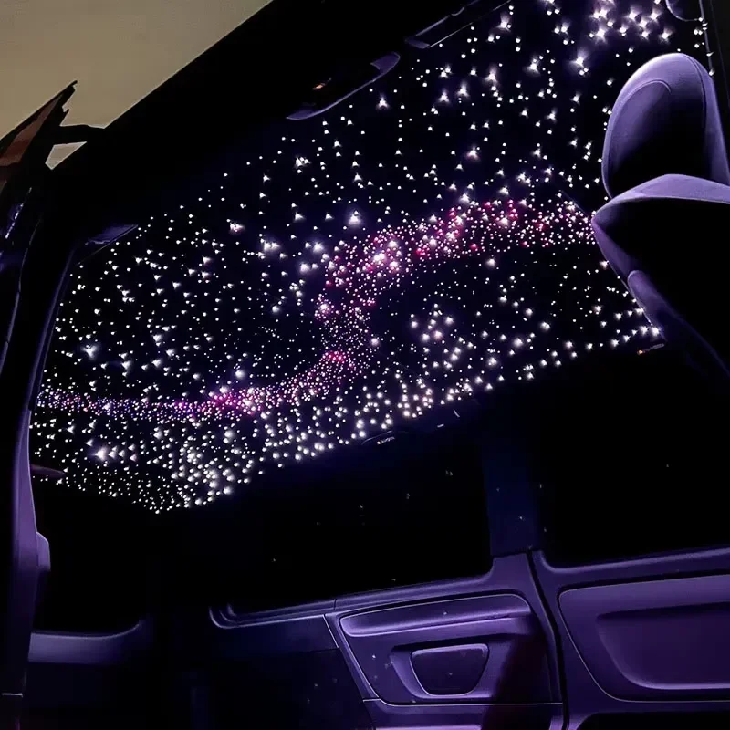 【CHIMU HOME】 Premium Car Roof Star Light APP Remote Control RGBW Glow Fiber Optic Starlight Headliner Kits for Car Interior