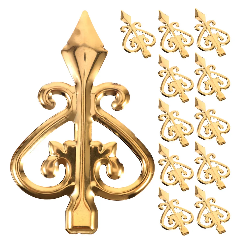 

12 шт. декоративных наконечников для столбов забора из алюминиевого сплава, противовзломные шипы для сада и двора, защитные металлические заглушки