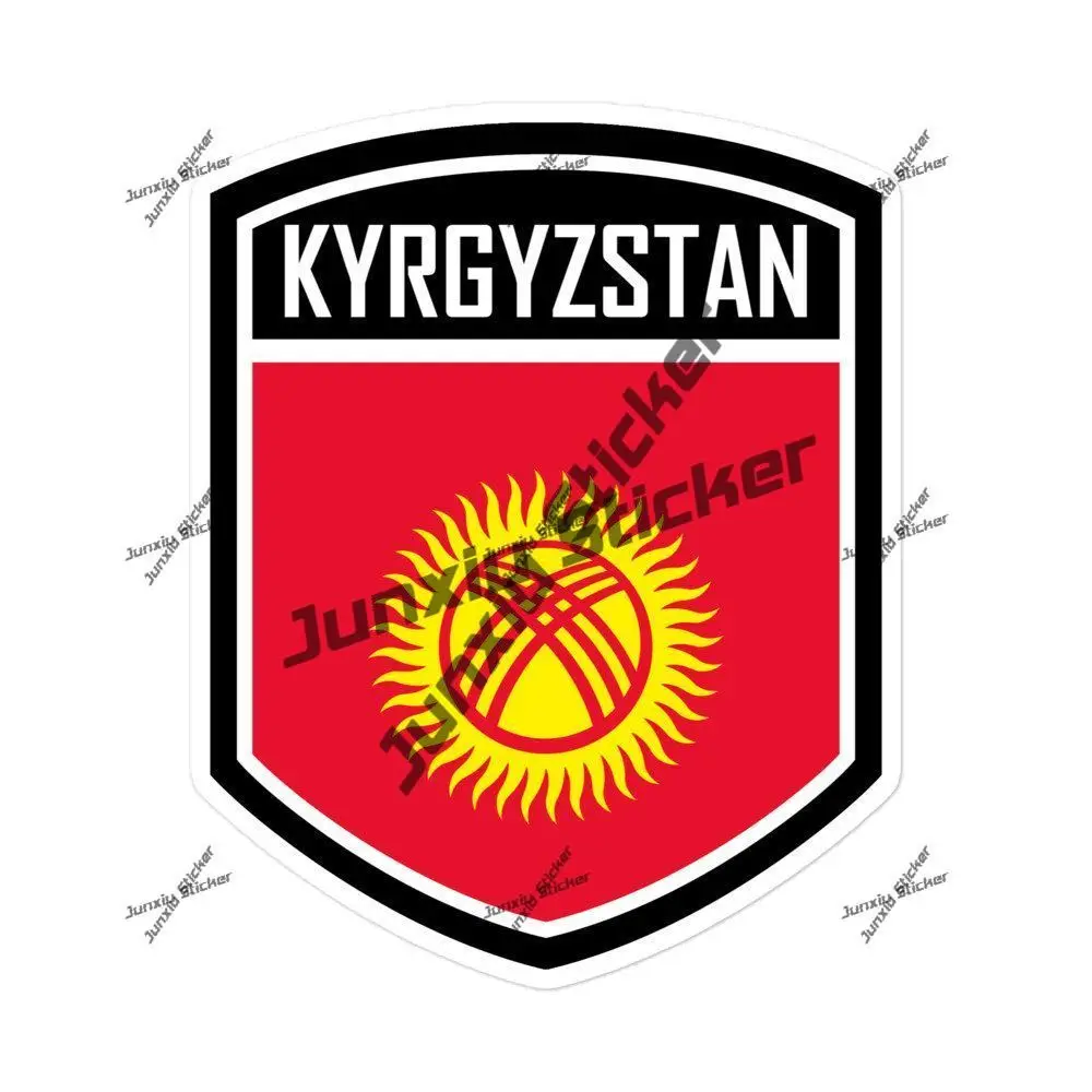 Kyrgyzstan Vinyl Decal Kyrgyzstan Flag Emblem Stickers Durable Cover Scratches Durable Waterproof Accessories for Car Bumper