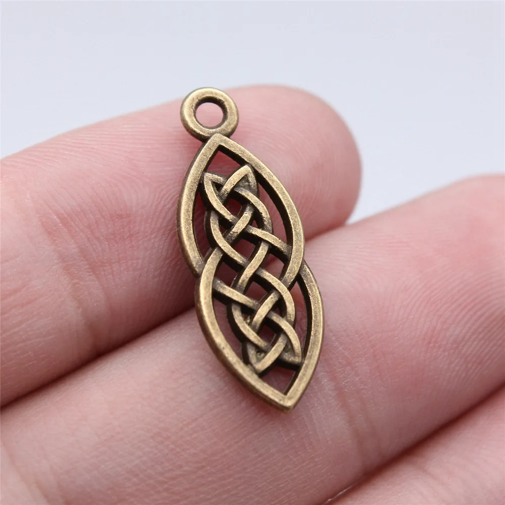 Celtic Witch Knot Interlace Talisman Mini Irish Amulet Charm Pendant For Earrings DIY Craft