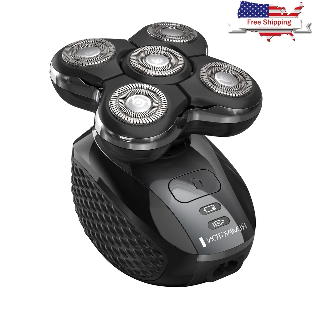 Cordless Waterproof Head Shaver with 5 Dual Track Heads Multidirectional Pivot Flex Contour Easy Cleanup Smooth Shave