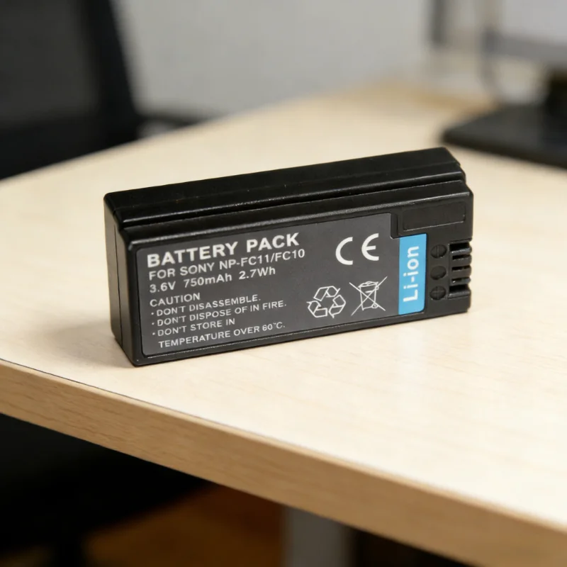 750mAh NP-FC11 Battery and USB Charger for Sony DSC-P2/P3/P5/P7/P8/P9/P10/P12 Rechargeable Li-ion Replacement Power Pack
