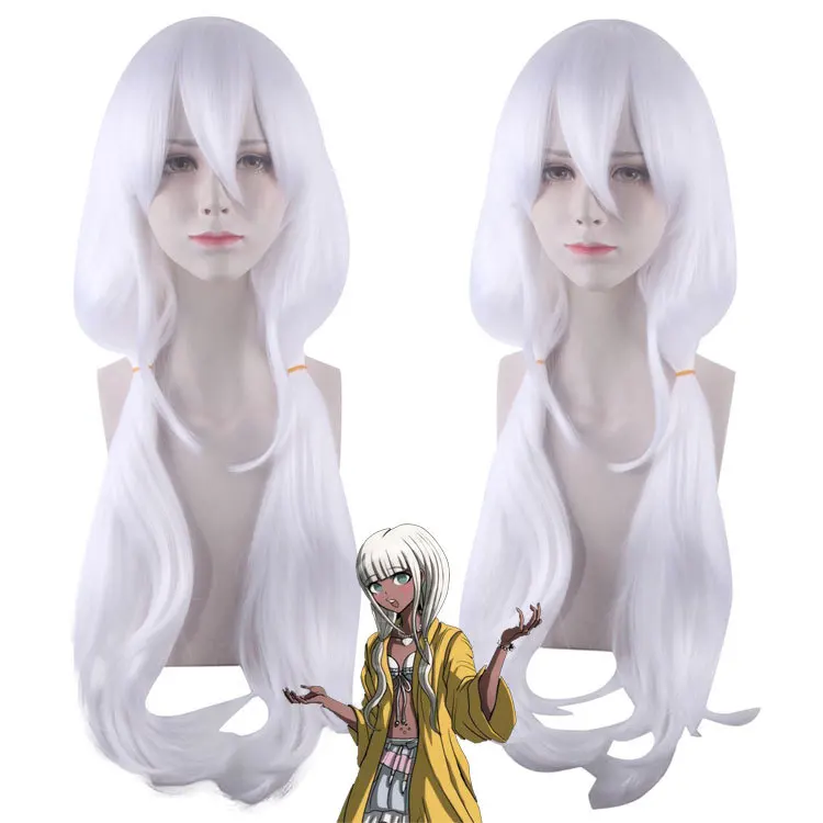 

Synthetic Cosplay Wig White Long Hair Costume Jumpsuit Night Changan Sonia-Inspired Silver Ponytail Sonya-Inspired Anime Fiber