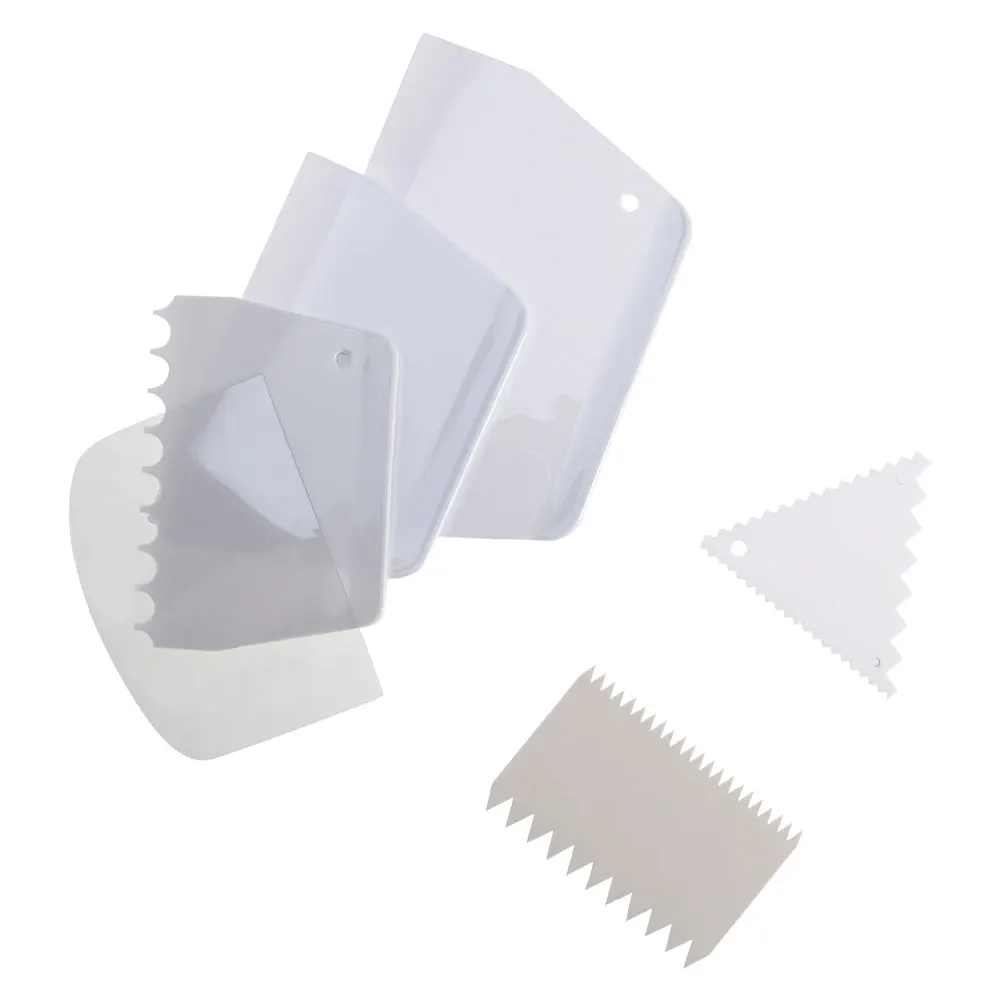 

6pcs Safe DIY Smoother Tool Cake Smoother Tool Kit Non Toxic Acid Cake Decorating Scraper Resistance