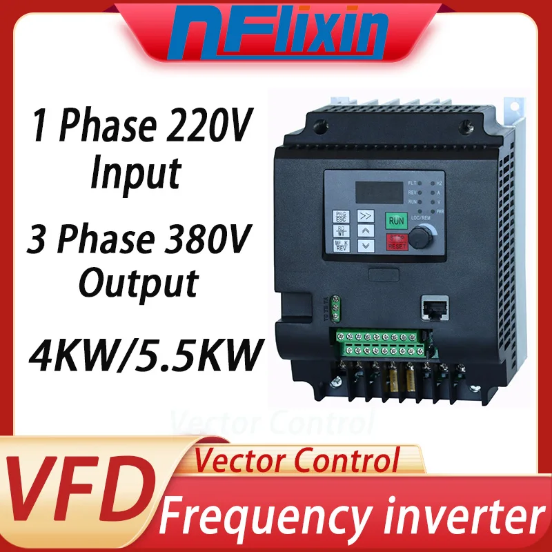 4KW 5.5KW Frequency converters VFD 220V TO 380V Variable Frequency Drive Motor Speed Control Inverter