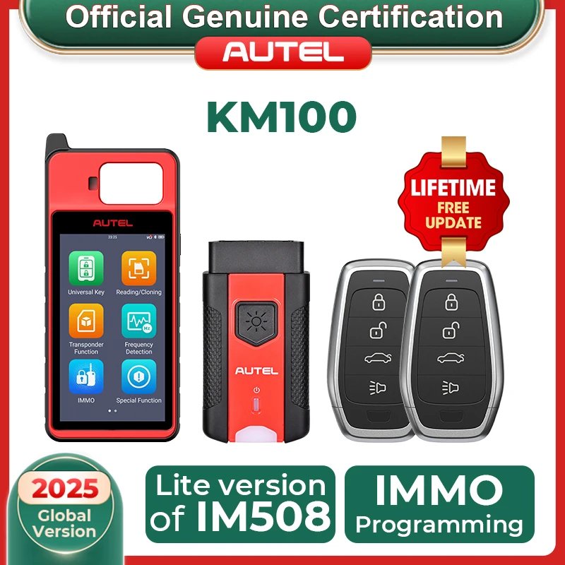 

Autel MaxiIM KM100 Key Fob Programmer Immobilizer Tool Key Creation IMMO Learning Chip Read Write Cloning PK AUTEL KM100E KM100X