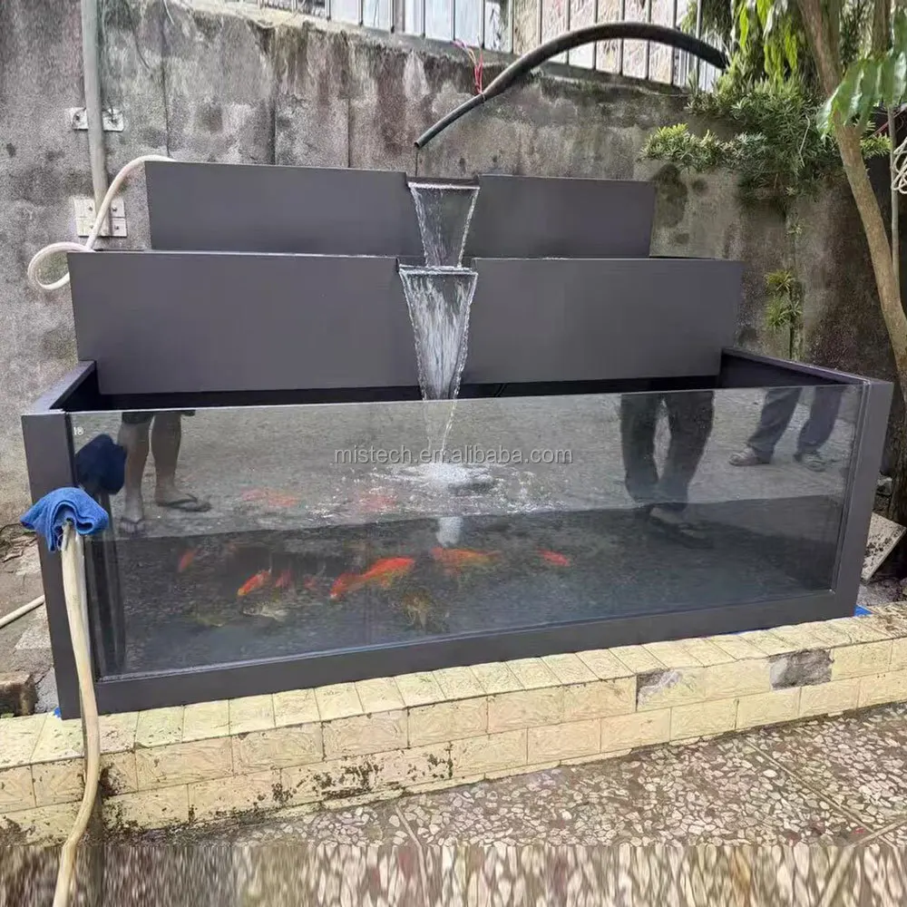Customizable 304 Stainless Steel Fish Tank With Viewing Window Outdoor Pond For Garden Balcony And Courtyard