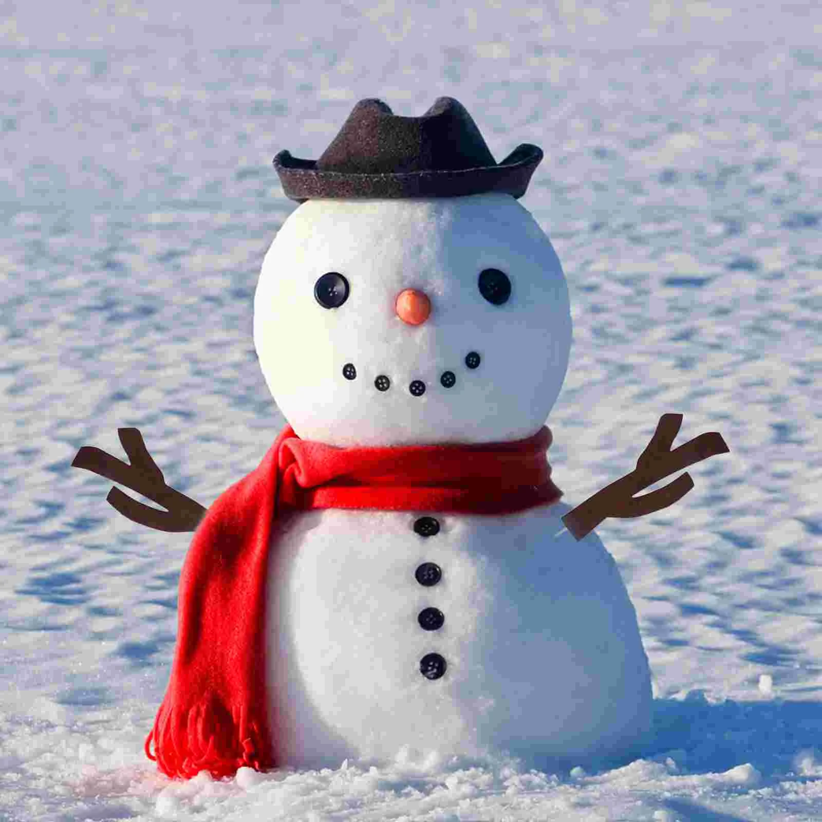 Snowman Making Kit Dress up Set Winter Accessories Bag Cloth Outside Decorating