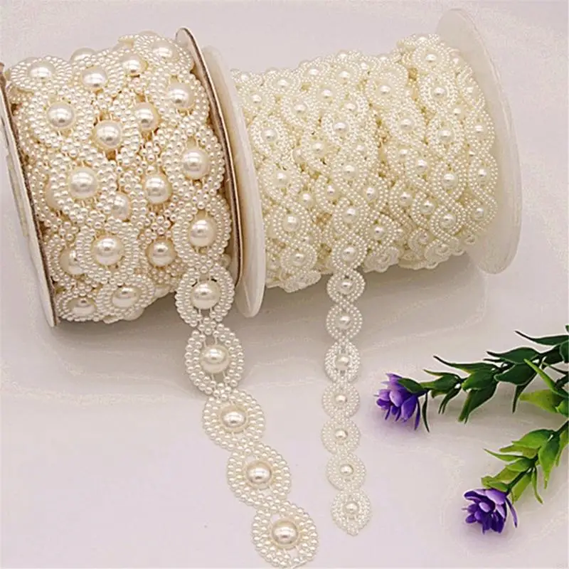 

Y88A Elegant White Artificial Pearls Strands for Festival Decoration Crafting Project