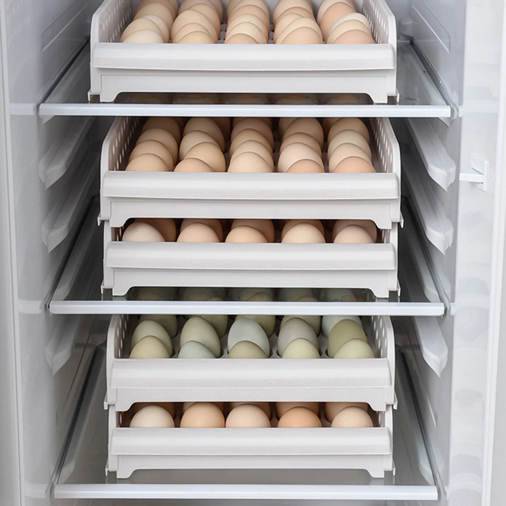 

Egg Storage 2 Layer Plastic Container Freshness Keeper Egg Freshness Keeper Household Kitchen Goods Refrigerator Accessory