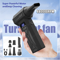 Powerful 880000RPM Violent Fan Brushless Regulation Air Blower Outdoor Camping BBQ Powerful Blower Keyboard Dust Cleaning Tool