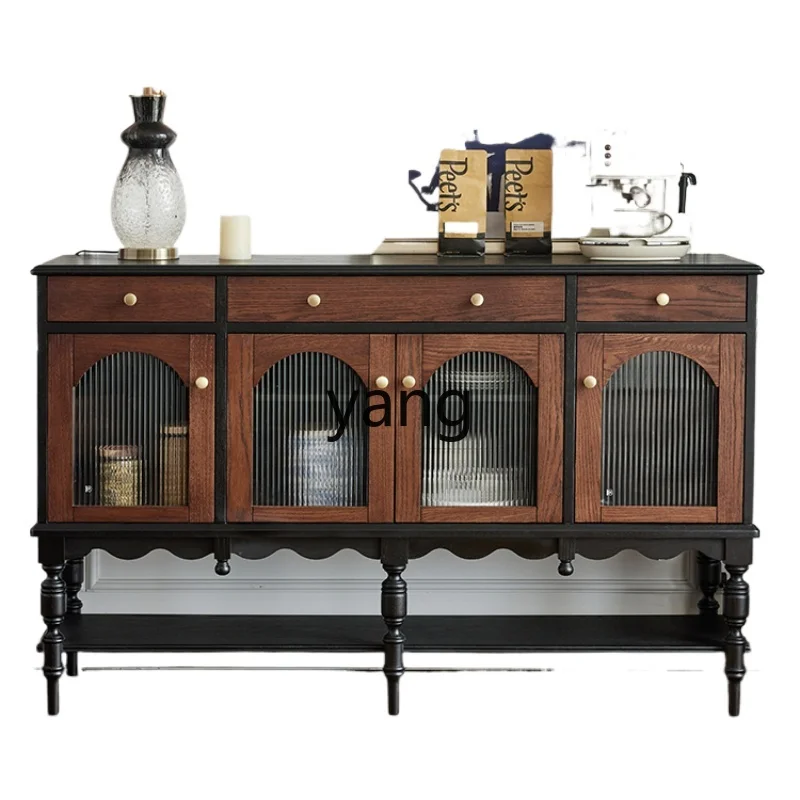 

LH retro dining side cabinet against the wall station kitchen cabinet storage restaurant tea cabinet
