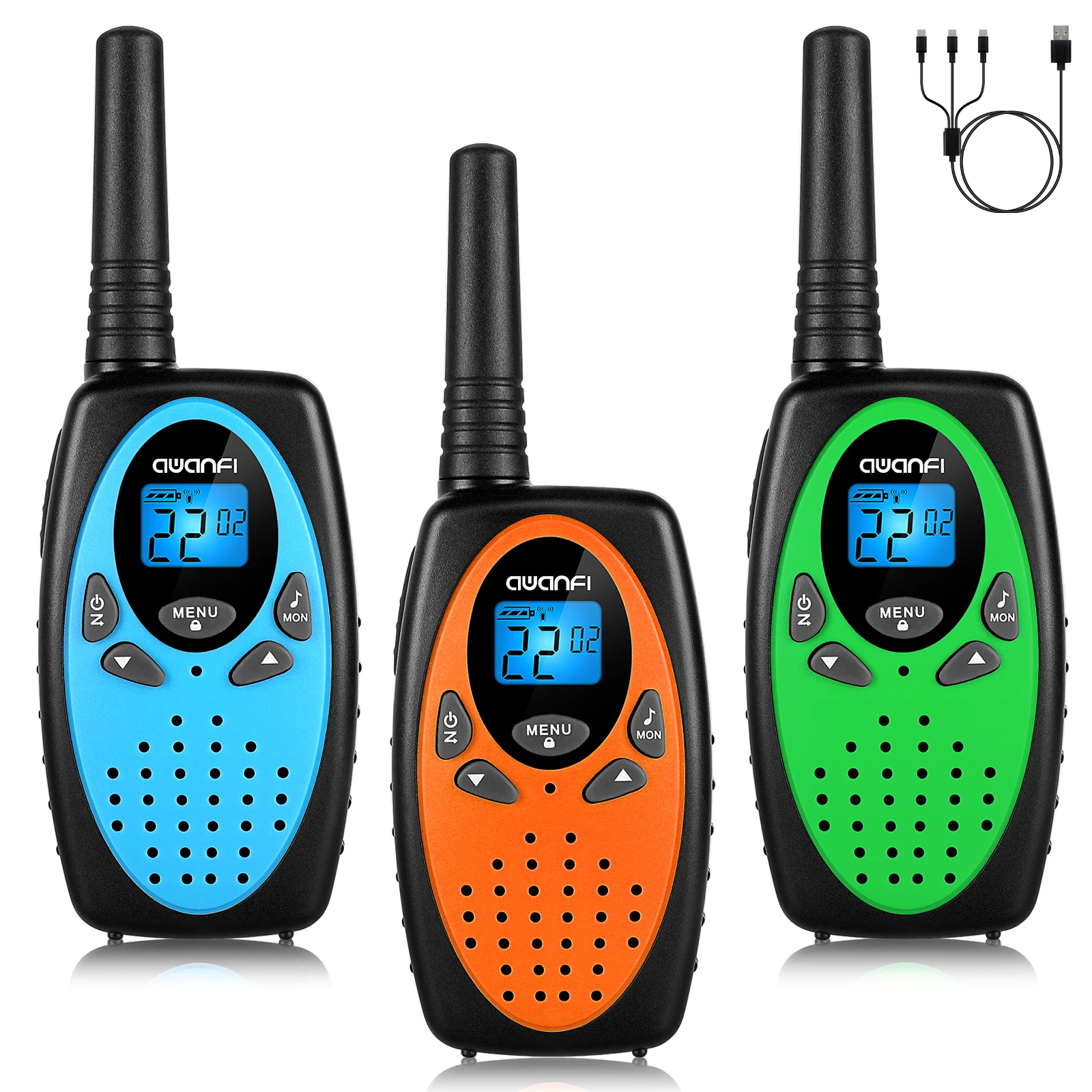 

2/3/4 pcs FRS/PMR446 Walkie Talkies, Rechargeable, Long Range, USB-C, VOX, FCC/CE Certified (Excludes AU/JP/BR/NZ/BY/TH/UA)
