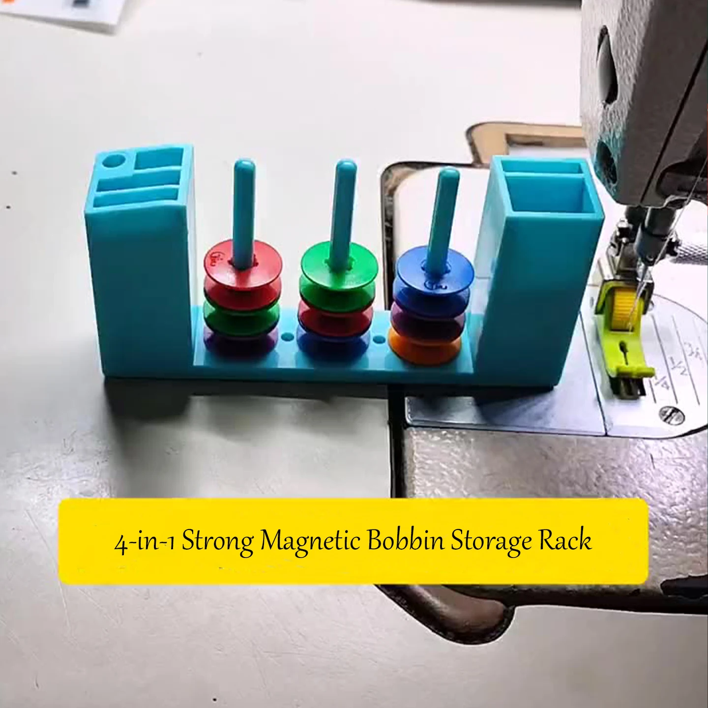 4 in 1 Sewing Machine Bobbin Storage Rack ABS Material Strong Magnetic Adsorption  Organizer Bobbin Storage Rack Shockproof
