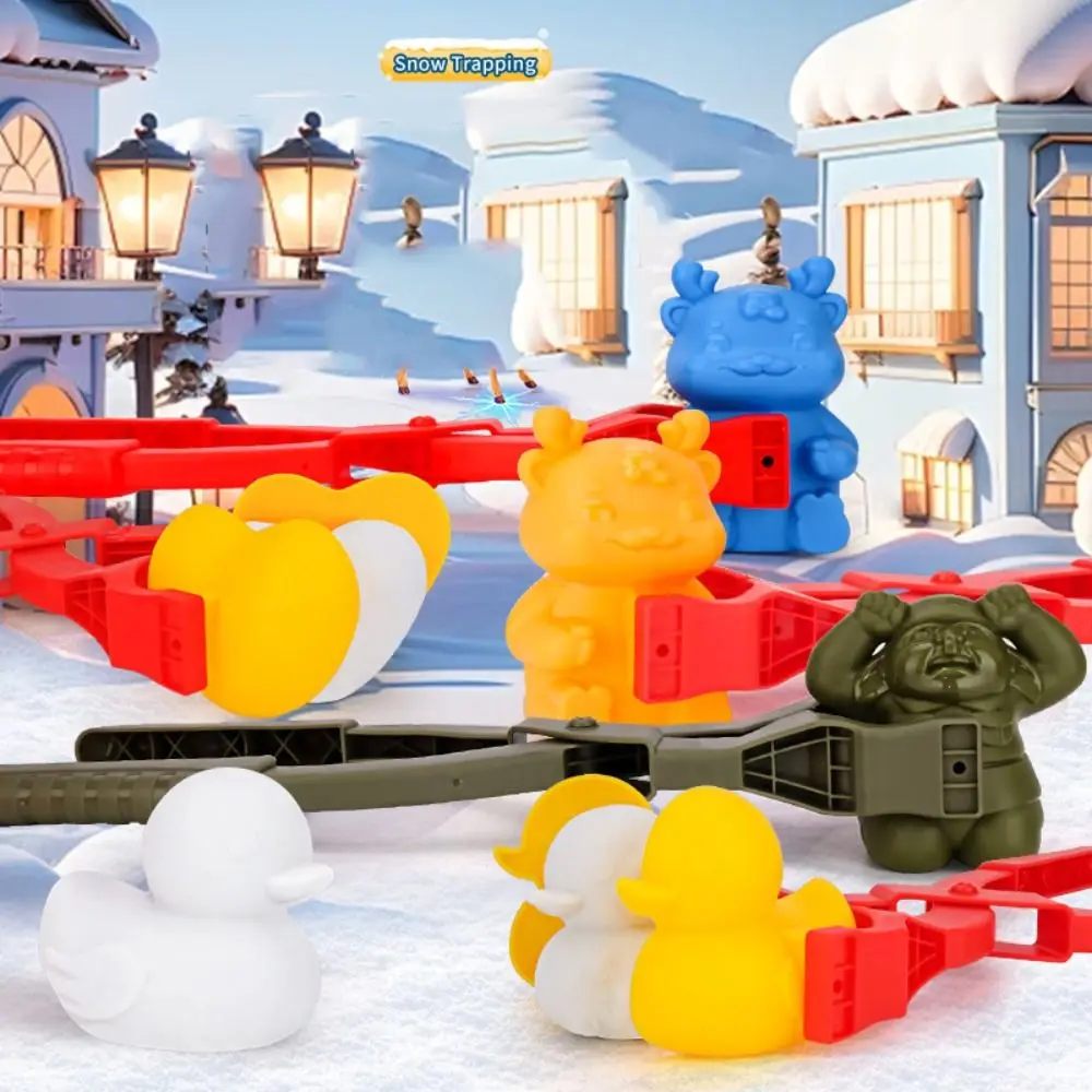 Plastics Winter Snowball Maker Toy Anti-slip Handle Dinosaur Snow Duck Ball Making Tool Wear-resistant Durable