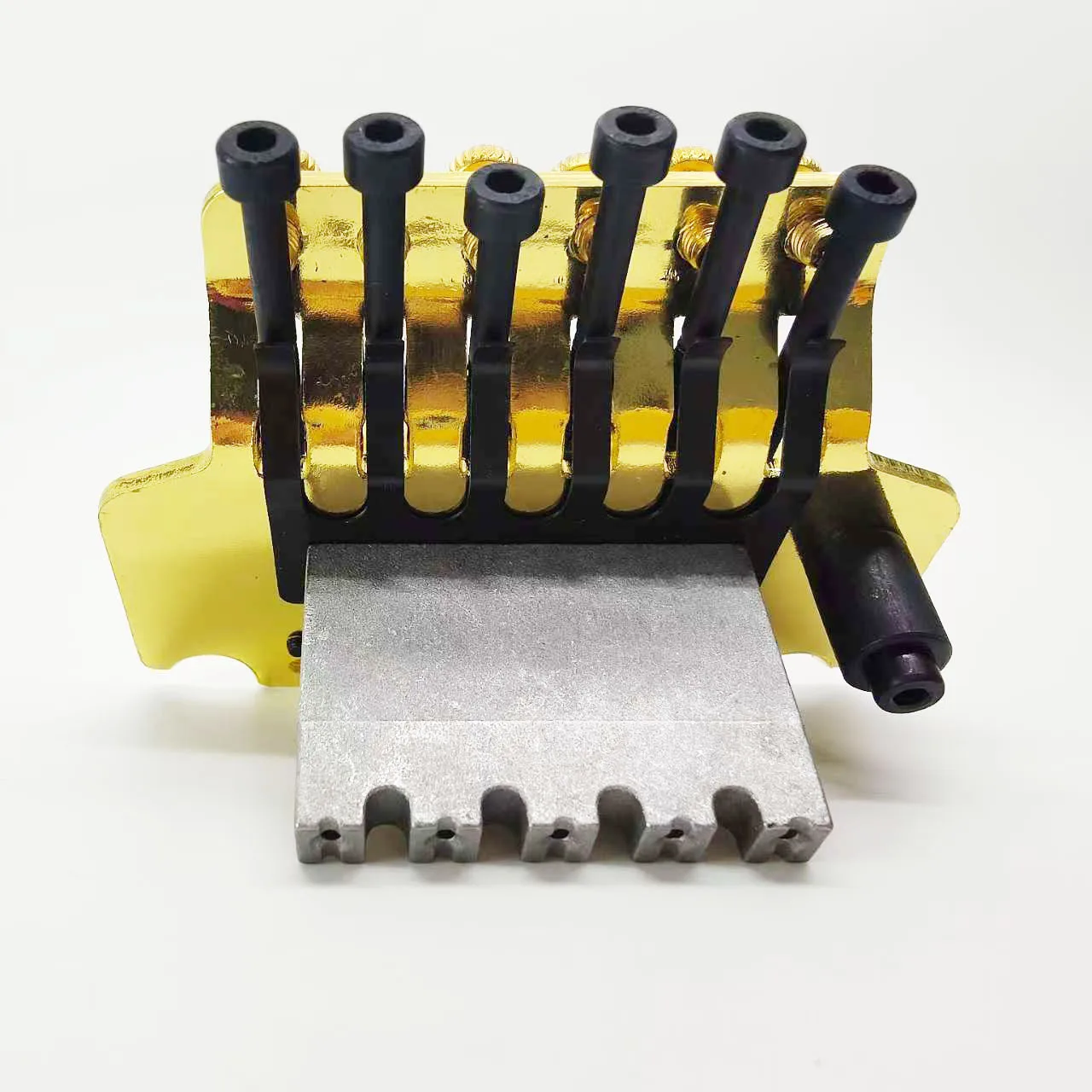 Guitar Full Double Locking Tremolo Bridge System For Electric Guitar Floyd Rose Style Tailpiece String Retainer Tremolo Arm Set