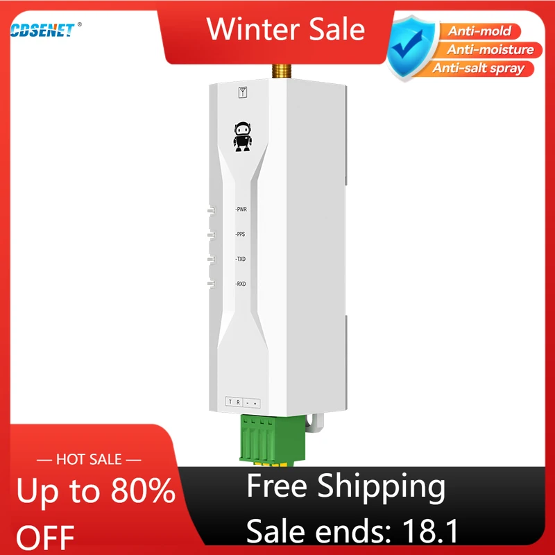 RS232 BDS GPS GLONASS GALILEO QZSS SBAS Positioning Modem CDSENET EWD108-GN05(232) Modbus DC5-24V UTC Industrial Standard