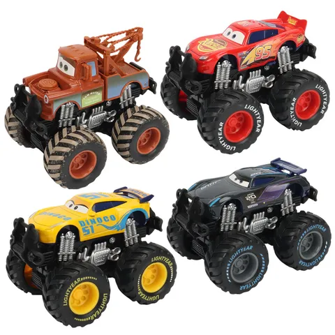 Игровой набор Disney Pixar Cars - металлические машинки Молния МакКуин и друзья (масштаб 1:55) — фото устройства