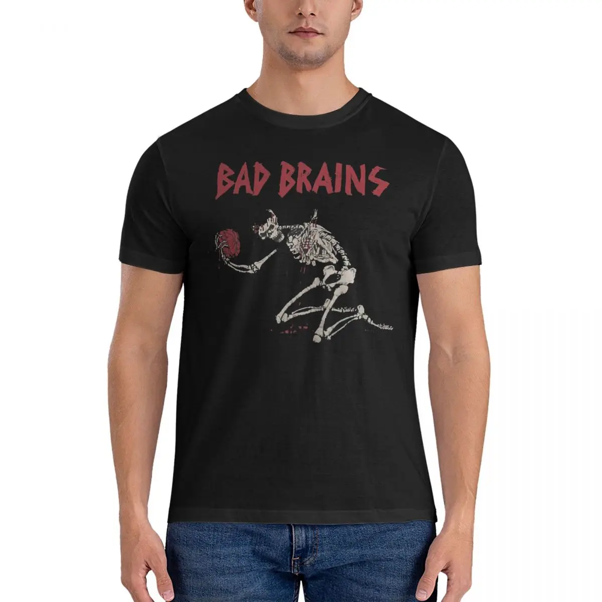 Genres Hardcore Punk T-Shirt Men Bad Brains Funny Cotton Tee Shirt Crewneck Short Sleeve T Shirt Graphic Printed Clothing