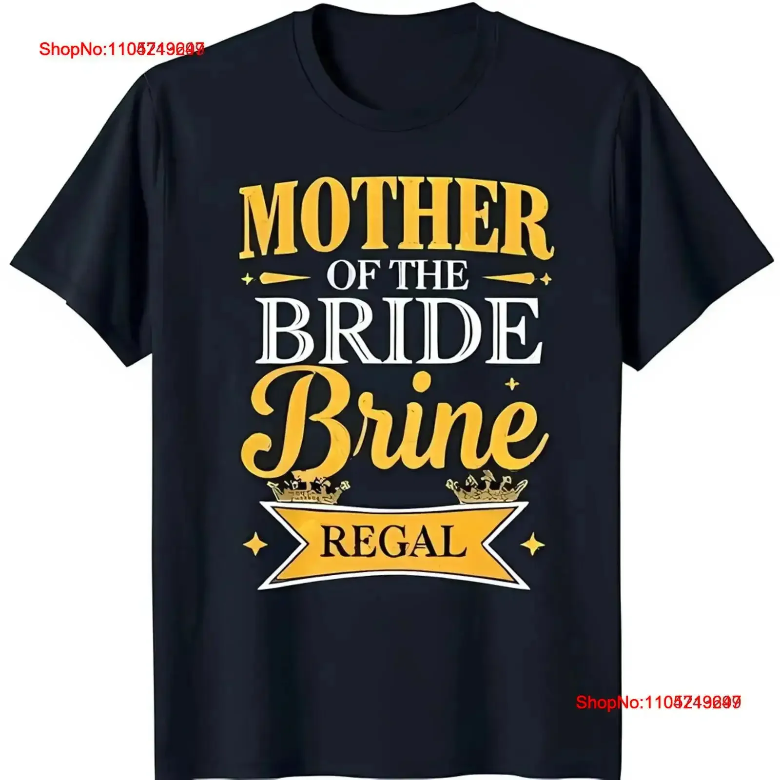 Mother of the Bride T Shirt Glittery Gold 'Brine ' Design on Blue vintage Washed Comfortable Soft streetwear Stylish homme