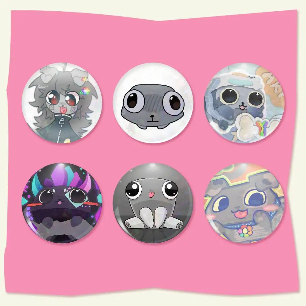 D-Dandys World P-Pebble Badges 25 32 44 58 75 Mm Round Cosplay Pin Bag Decor Fans Collect Friends Gifts Brooch Souvenir - view 4