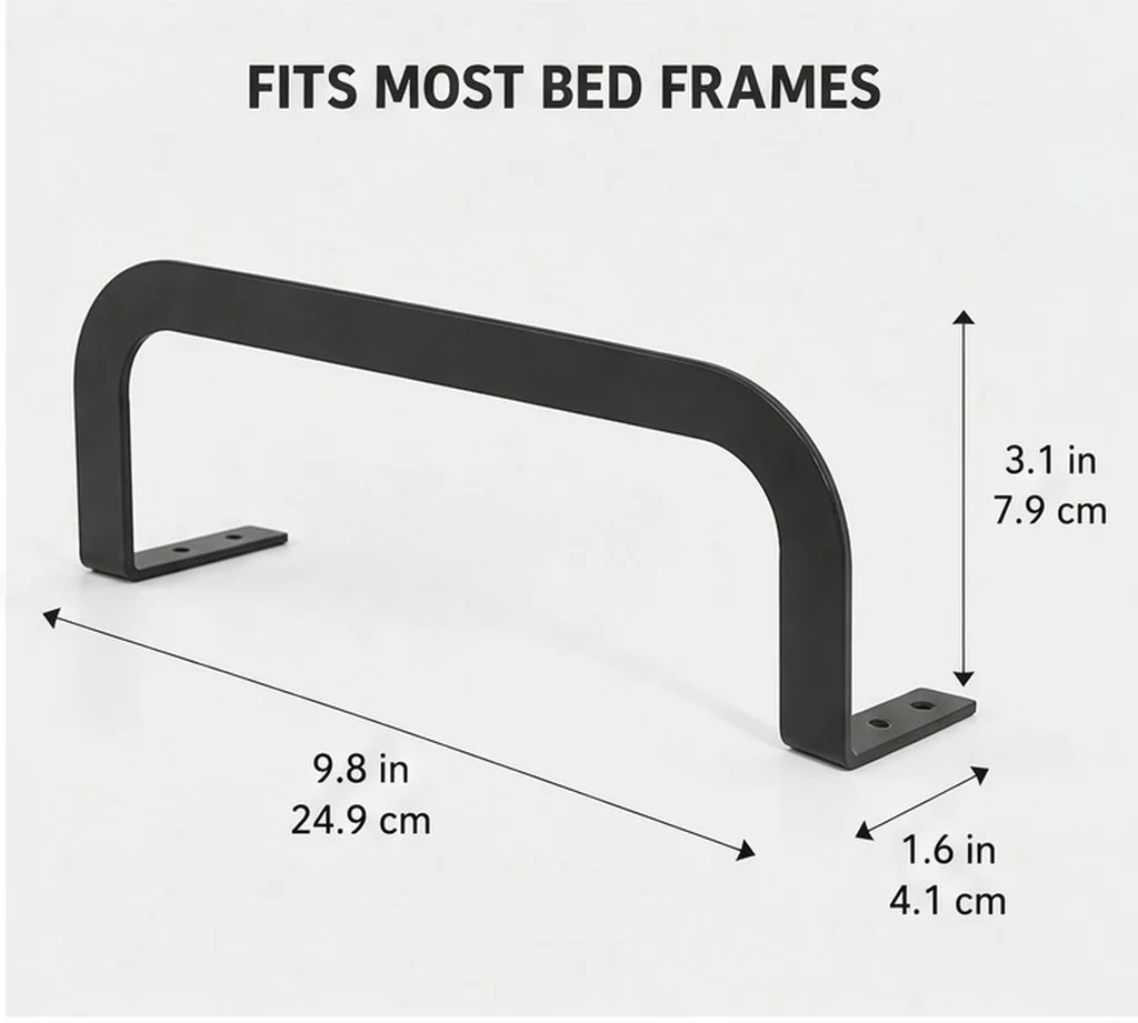 2Pcs Mattress Slide Stopper Iron Retainer Bar Anti-Slip Bed Frame Mattress Fixer Strong Sturdy Non Deformable Bedding Holder