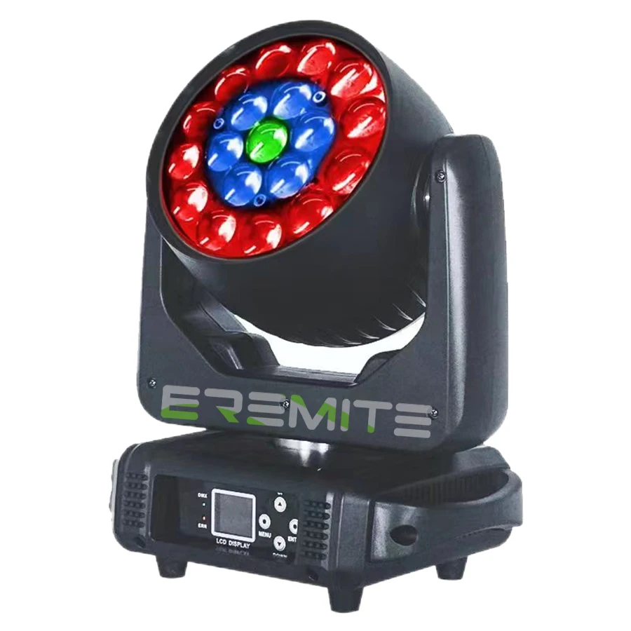 0 Tax 2Pcs Dmx512 19X15W Led Wash Zoom Rgbw Moving Head Light With Flight Case Lyre Wash Zoom Beam 19 CTO AURA 3 Circle Control