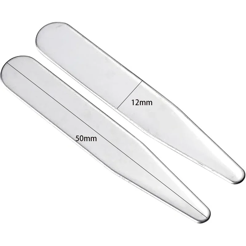 12 زوج/24 قطعة 50x12 مللي متر الفولاذ المقاوم للصدأ قمصان طوق يبقى العظام تصلب للرجال فستان قميص الأعمال مجوهرات الحفلات