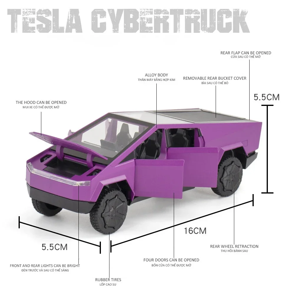 1:32  cybertruck podávacího slitina auto modelka diecasts kov hračka off-road vozidel auto modelka simulace sbírání děti dárky