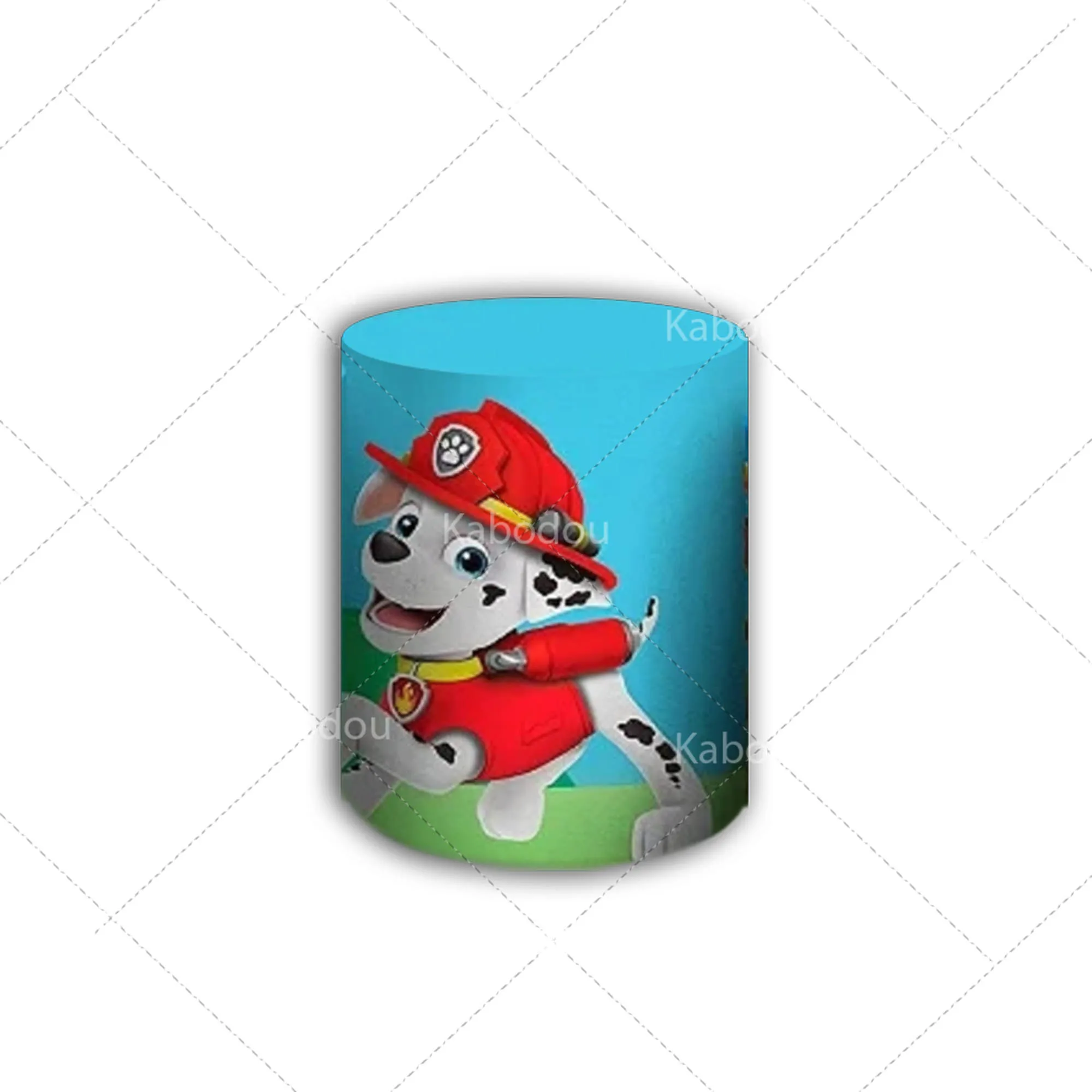 Paws Patrols Round Backdrop Dog Kid Birthday Party Decoration Photography Background Baby Shower Cylinder Cover Studio Prop view 4