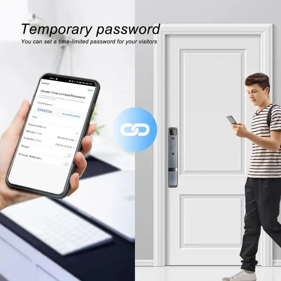 003 wholesale 3d face recognition fingerprint keyless entry smart front door lock with camera wifi