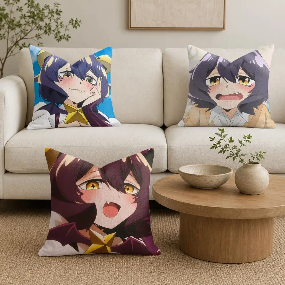 Anime G-Gushing Over Magical Girls Cushion Cover Organic Linen Square Pillow Case Durable Non-Allergenic And Kind To Skin