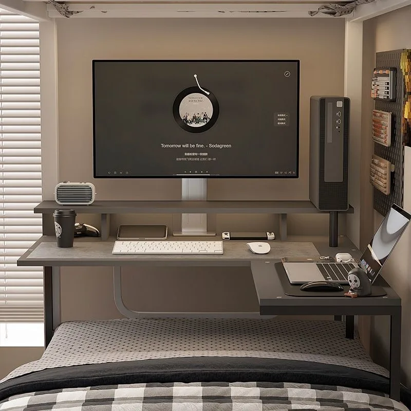 

Dormitory bed Computer desk Desktop paving College student lazy artifact E-sports table L-shaped corner table Desk