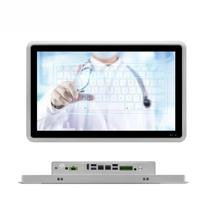 

15.6 Inch Widescreen LCD 1920*1080 Rockchip RK3568B2 LPDDR4 4GB EMMC 64GB HDMI OUT 2 LAN POE 4 COM Fanless Industrial Panel PC